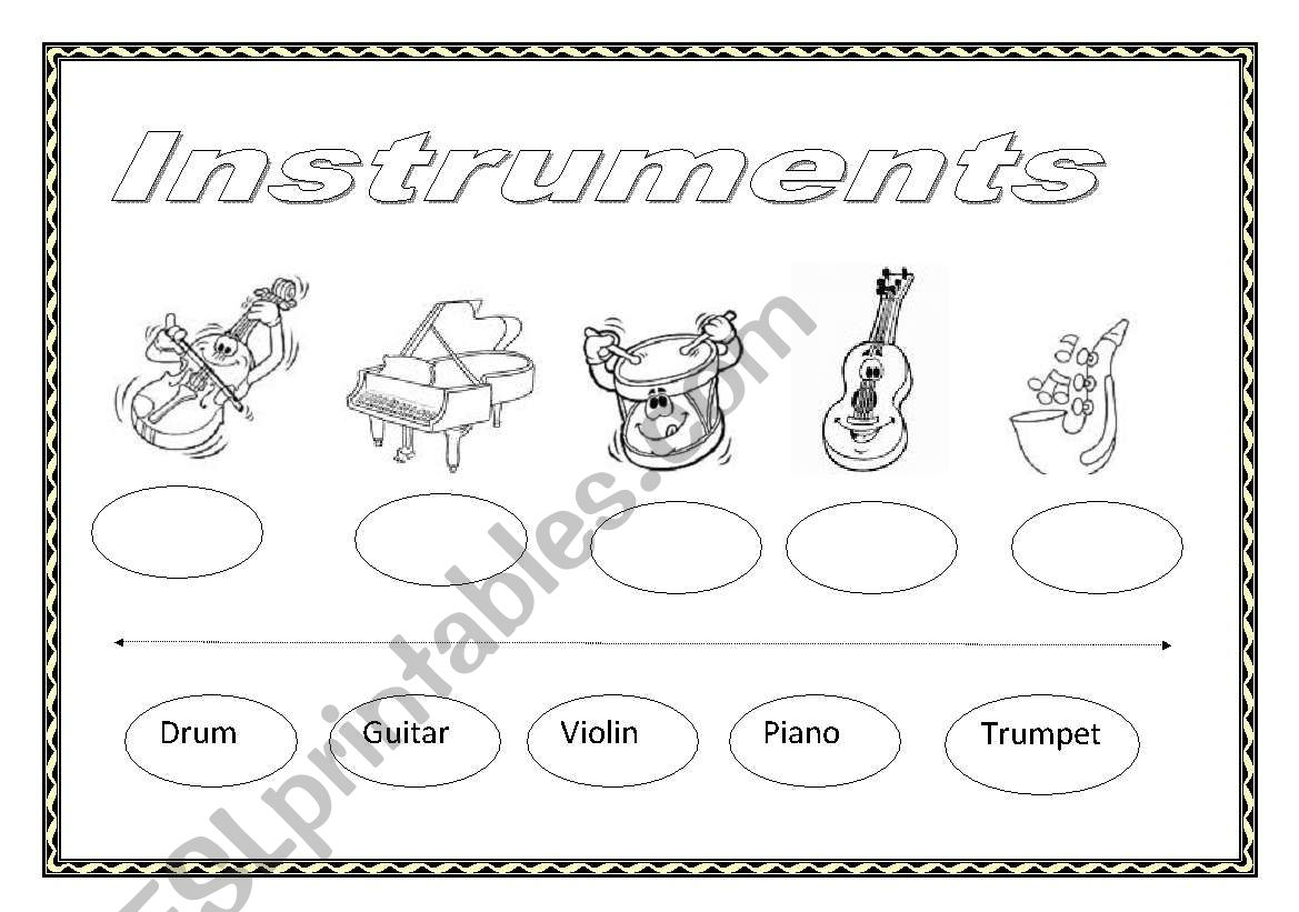 instruments worksheet