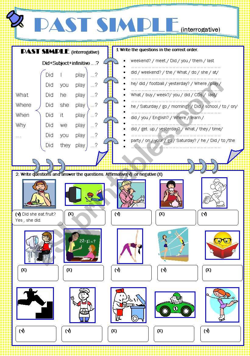 Past Simple Interrogative Esl Worksheet By Isabel SexiezPix Web Porn