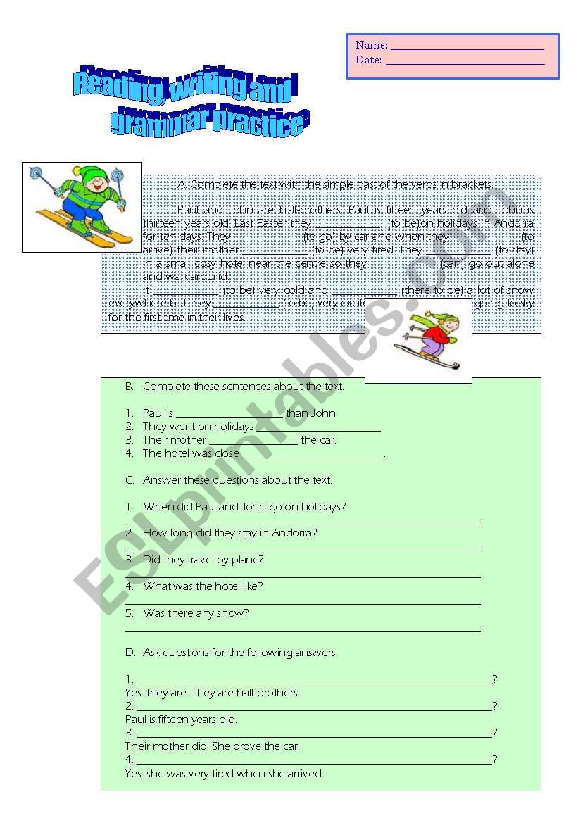 Past Simple worksheet