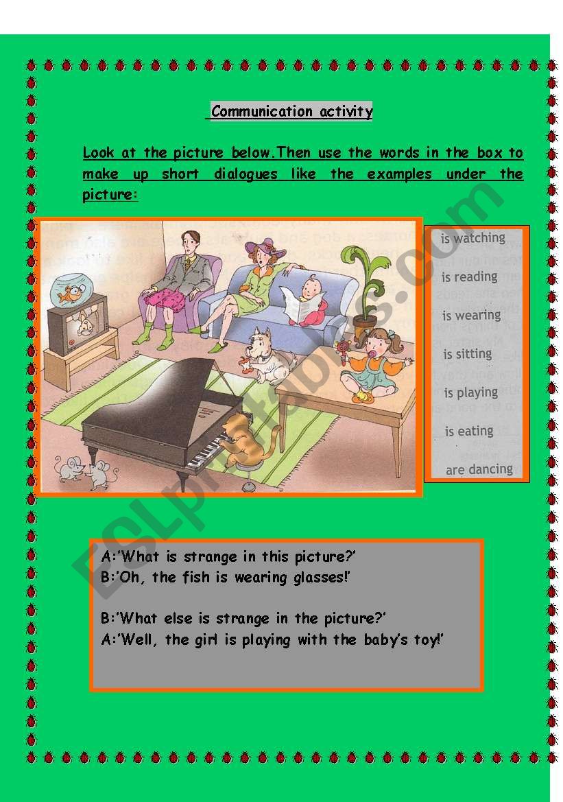 Speaking activity- What´s wrong with them? - ESL worksheet by mayday