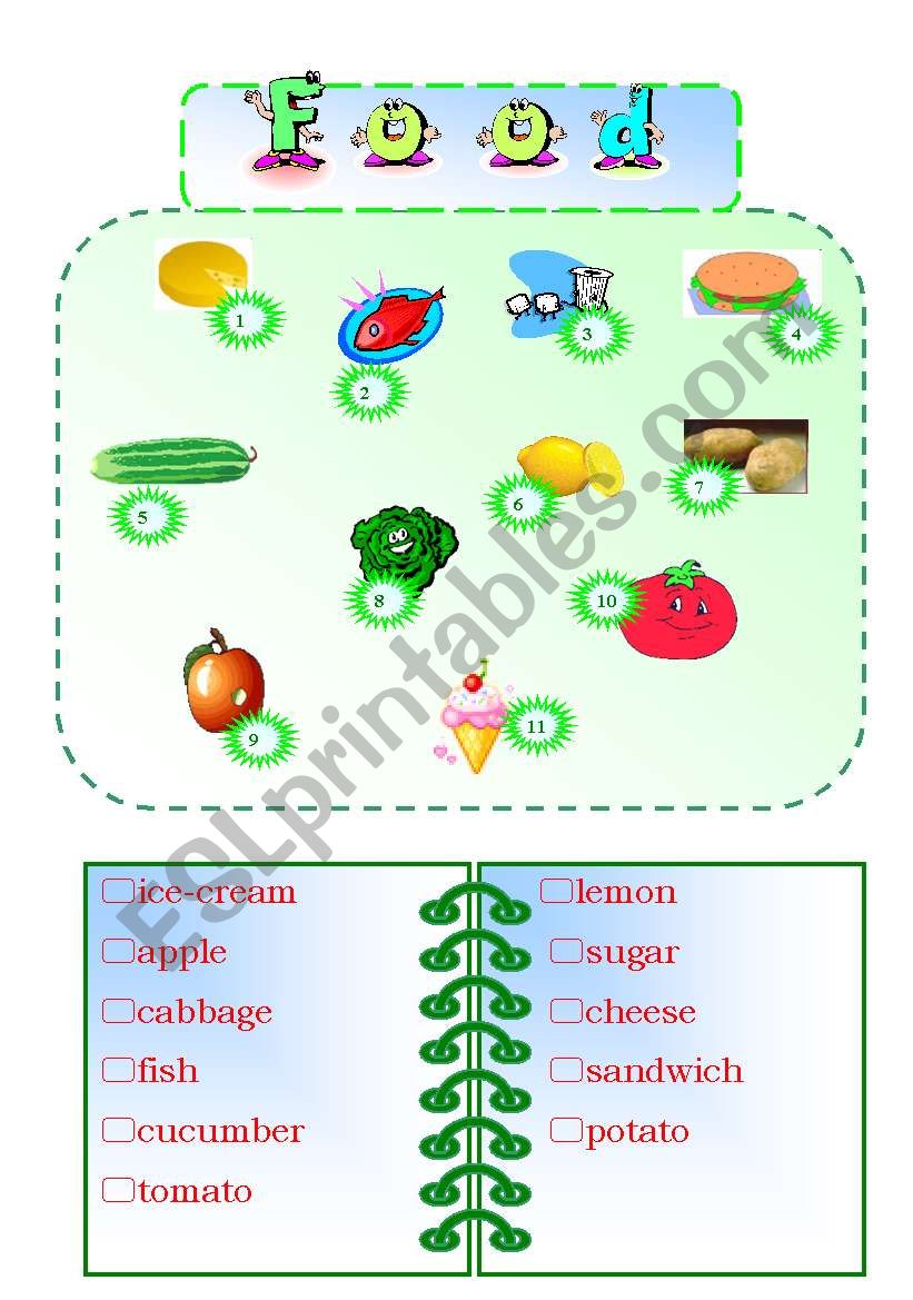 Food worksheet