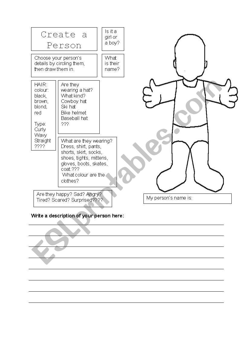 Create a Person worksheet