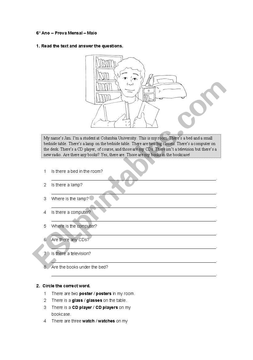 preposition worksheet