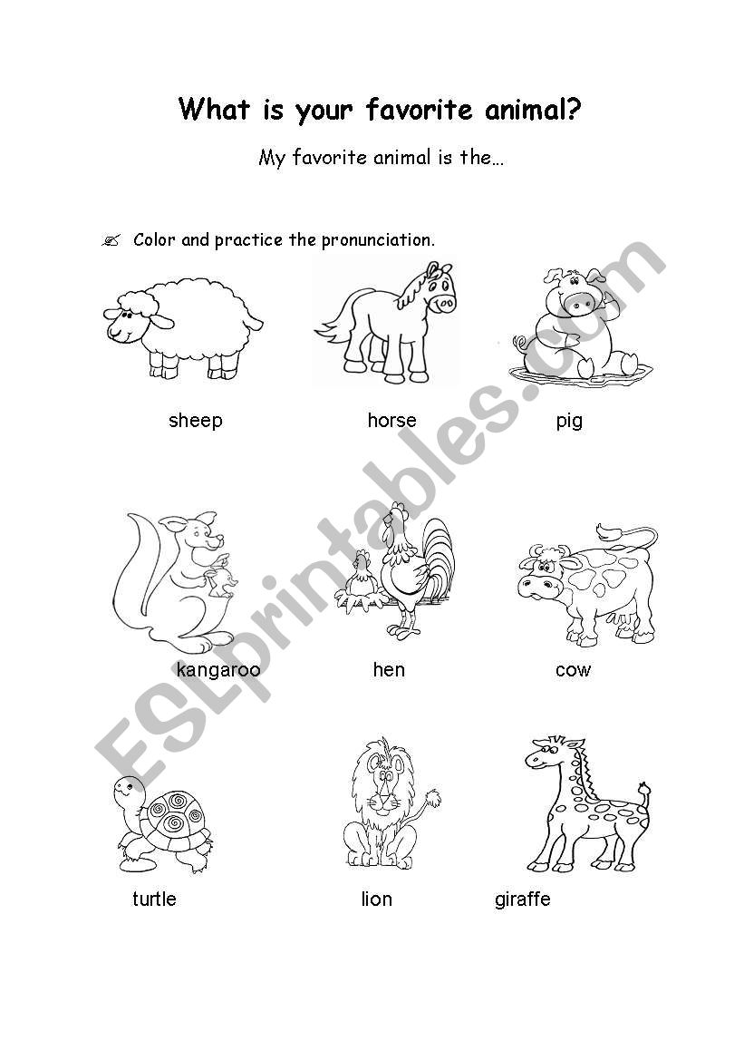 worksheet animal the what´s worksheet your raberh animal? by  ESL favorite