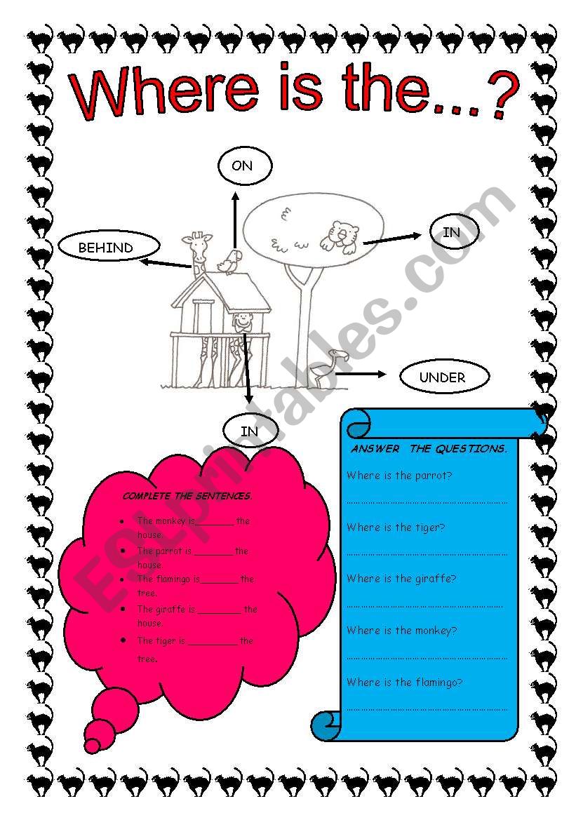 PREPOSITIONS worksheet