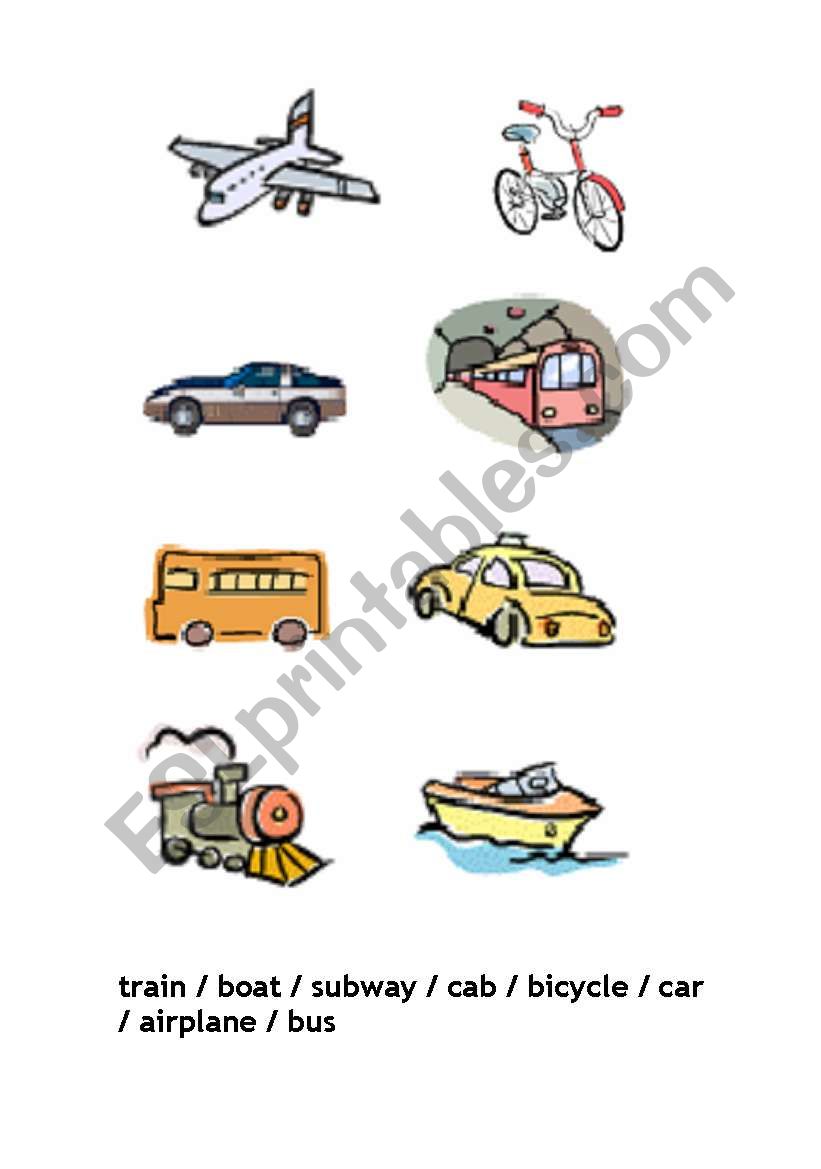 TRANSPORTATION worksheet