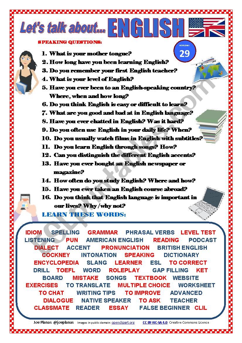 let s talk about english speaking series 29 esl worksheet by joebcn