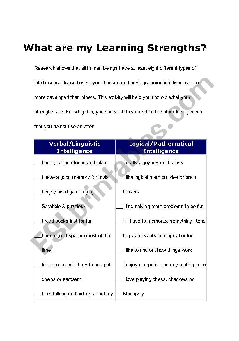 mfg worksheet