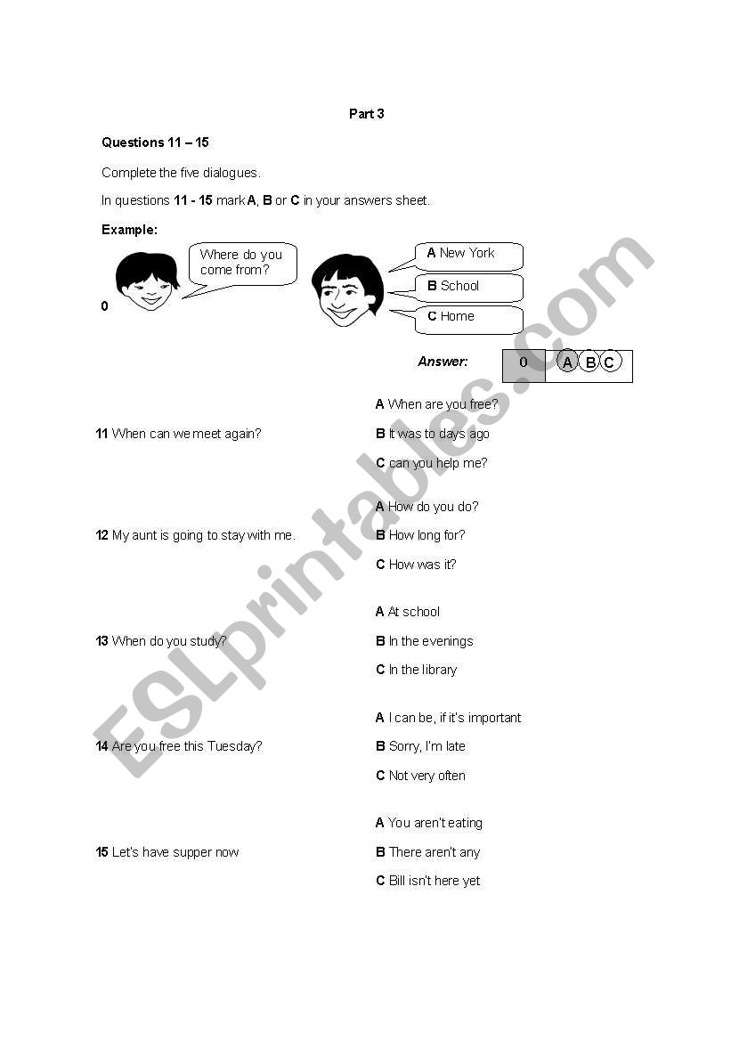 test part 3 worksheet