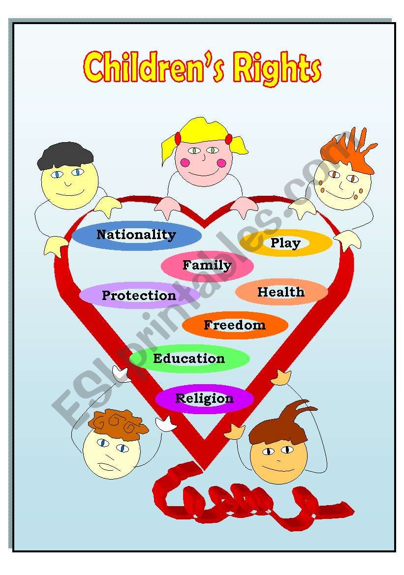 Children s Rights Poster ESL Worksheet By Tachita