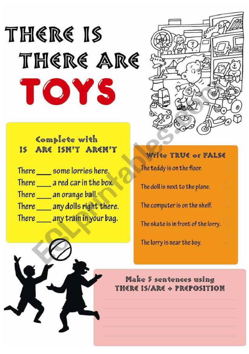 There is/are with TOYS vocabulary