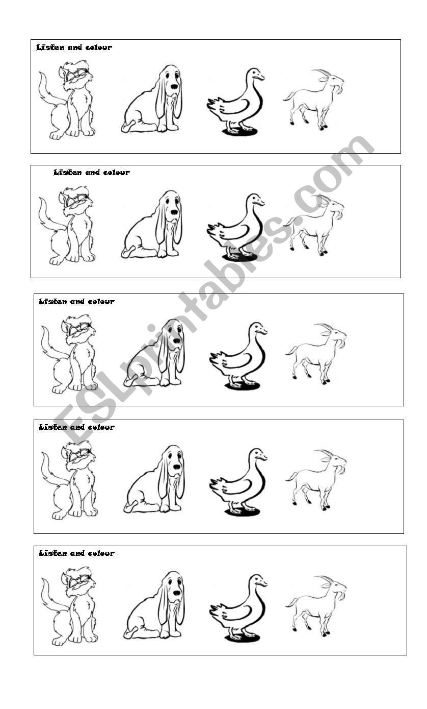 Listening activity worksheet