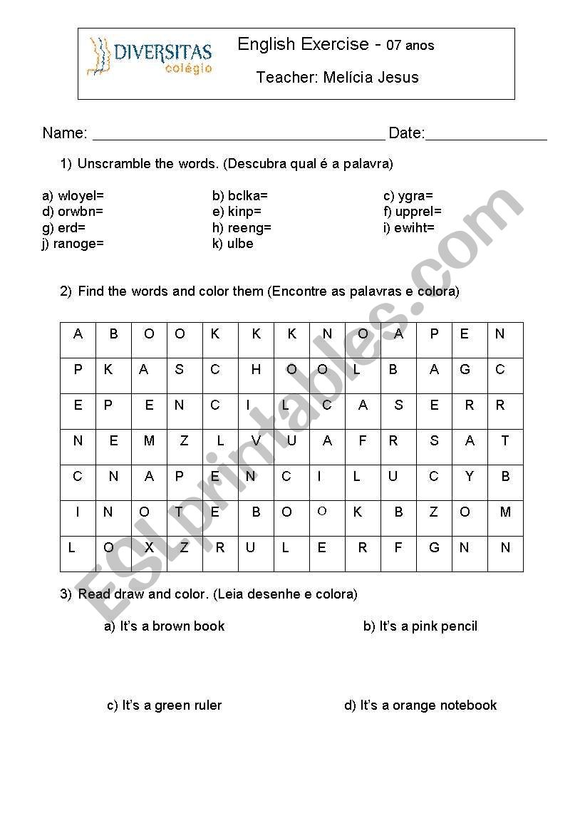 Review exercise  worksheet