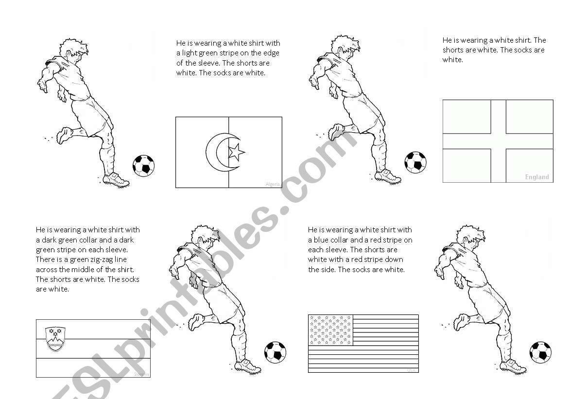 Football colouring worksheet