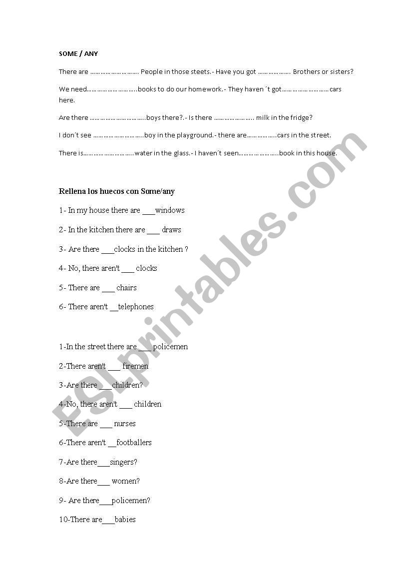 some/any worksheet