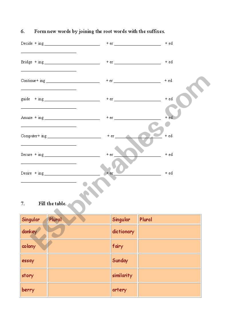 english worksheets english revision for grade 5