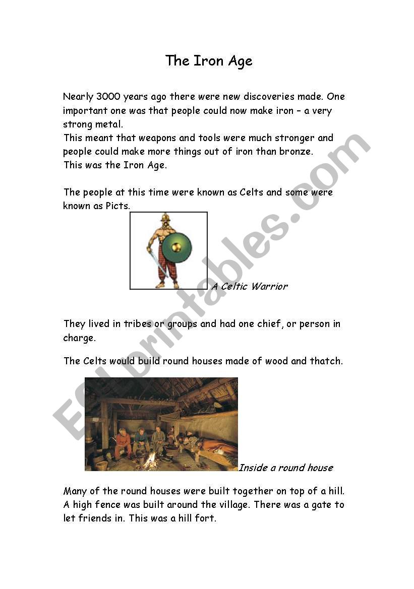 The Iron Age worksheet