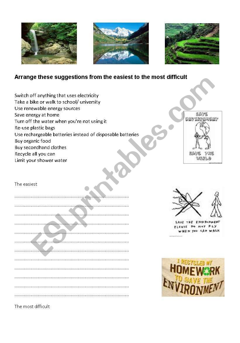 Save the environment worksheet