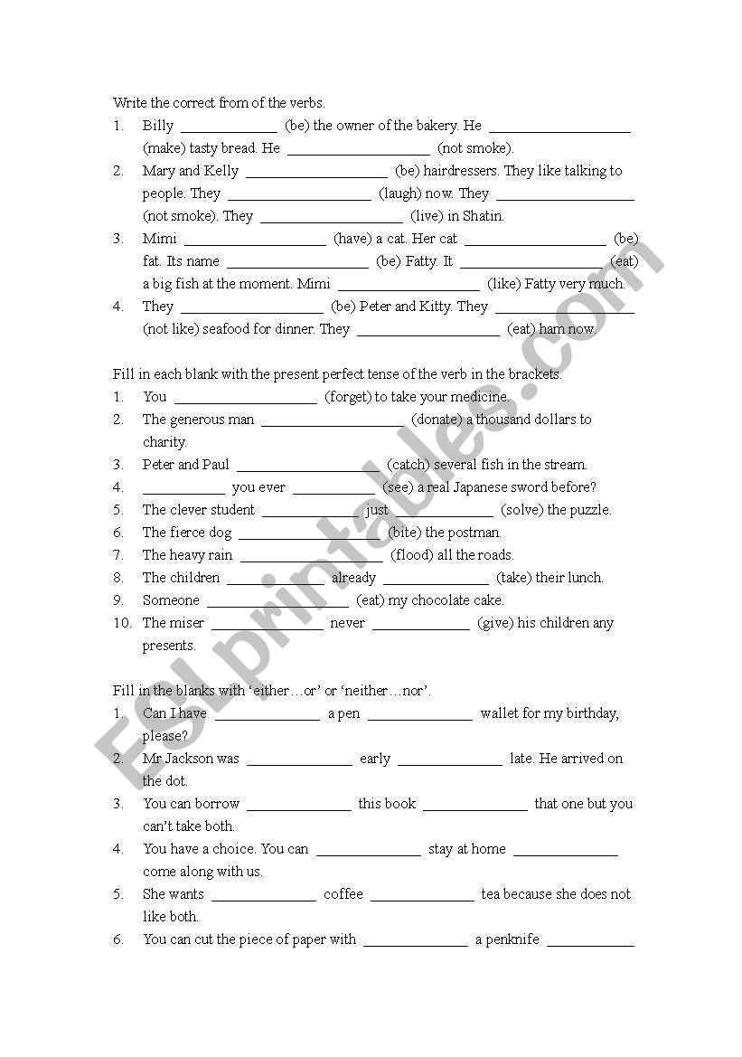 P.6 Exam Revision worksheet