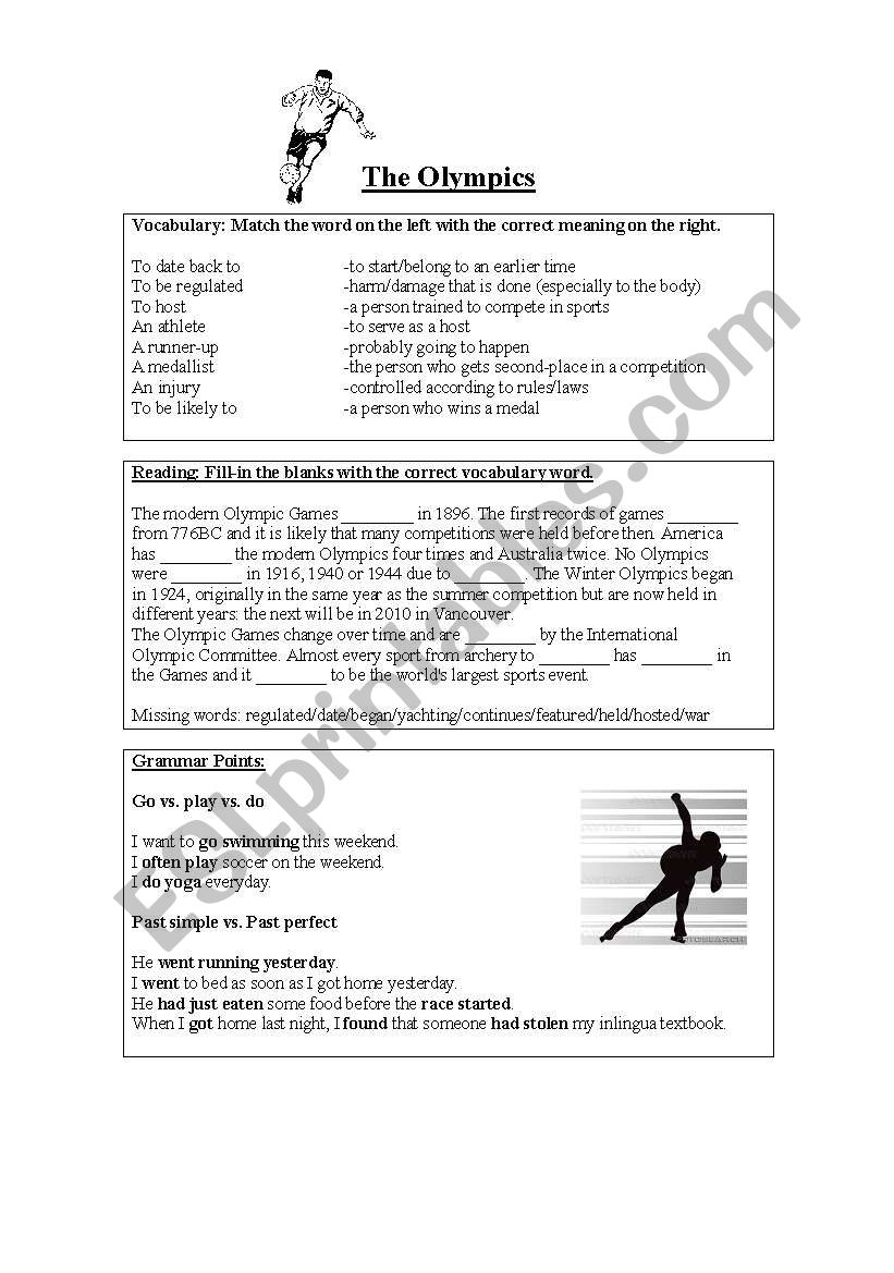 The Olympics worksheet