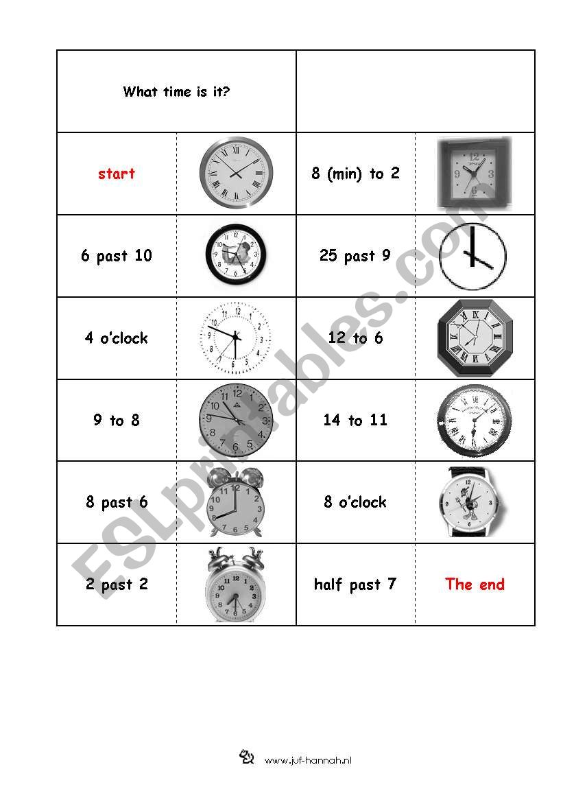 What time is it? worksheet