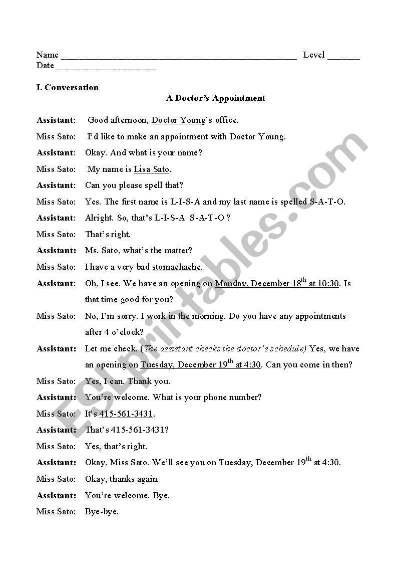 english-worksheets-making-doctor-s-appointment