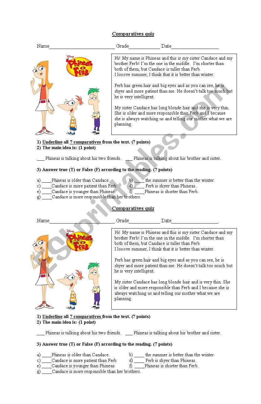 comparatives describing people