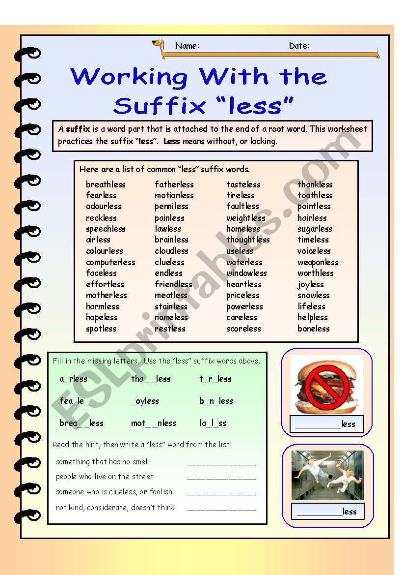 Suffixes Worksheets With Answers - Instructional Tech