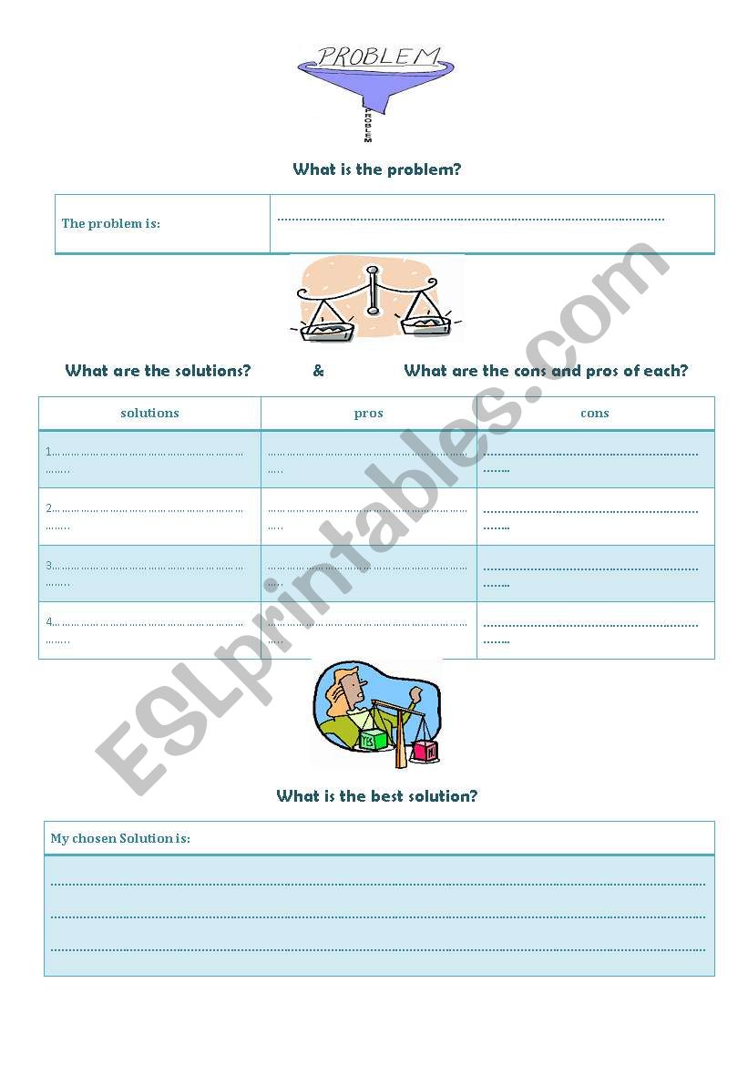 problem solving graphic organizer