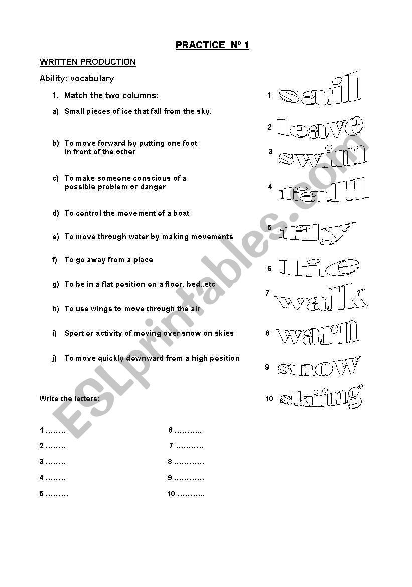 vocabulary practice worksheet