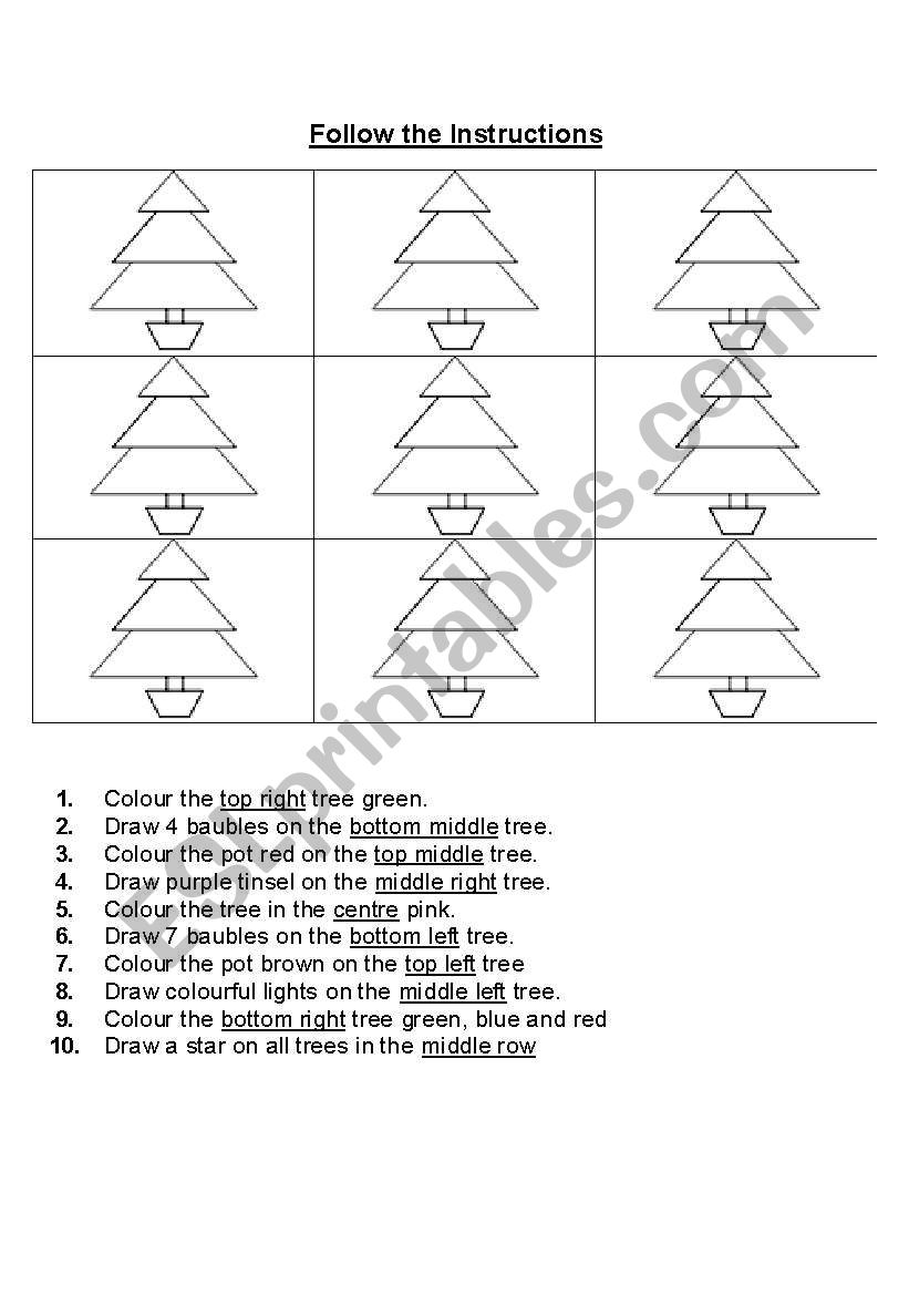 Follow the Instructions - Christmas Tree
