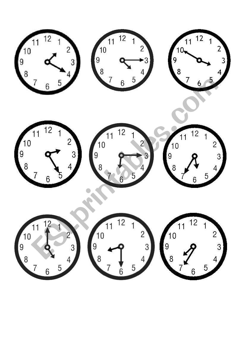 Time on the Analog Clock - Math Worksheets - SplashLearn