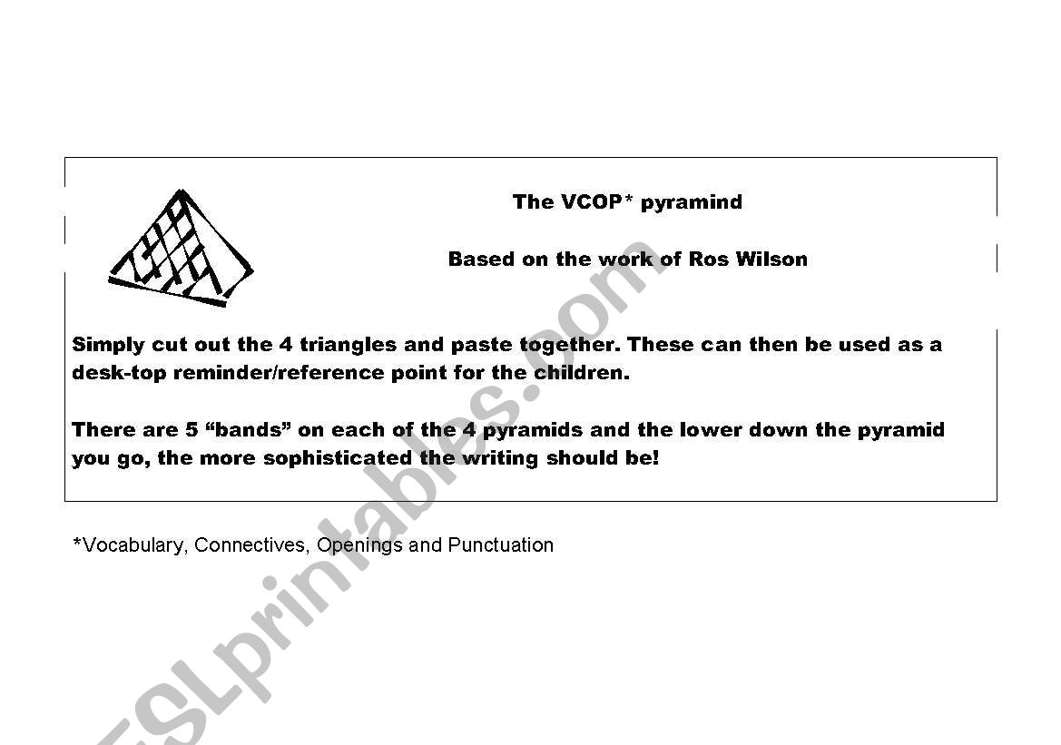 Punctuation pyramid worksheet