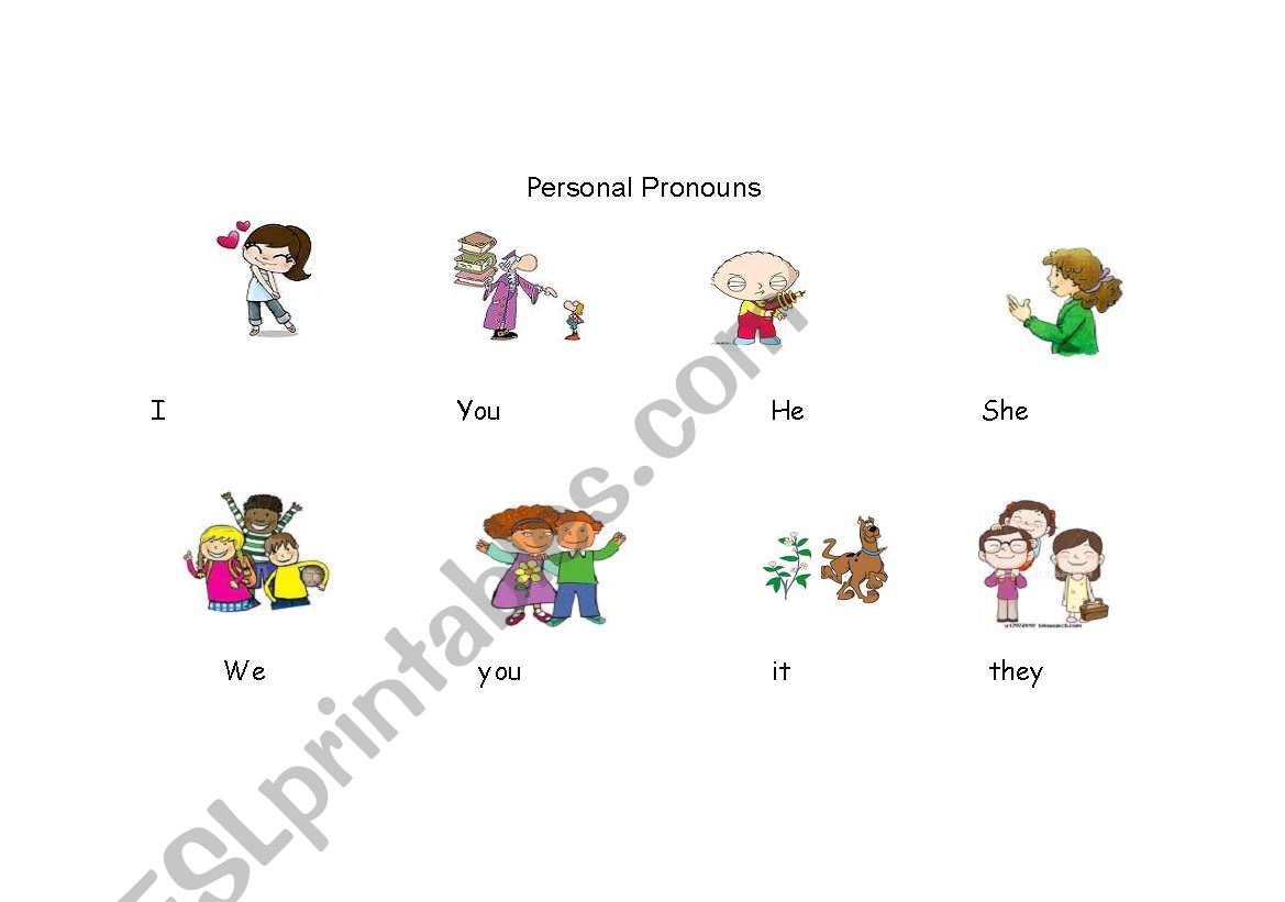 Personal pronouns worksheet