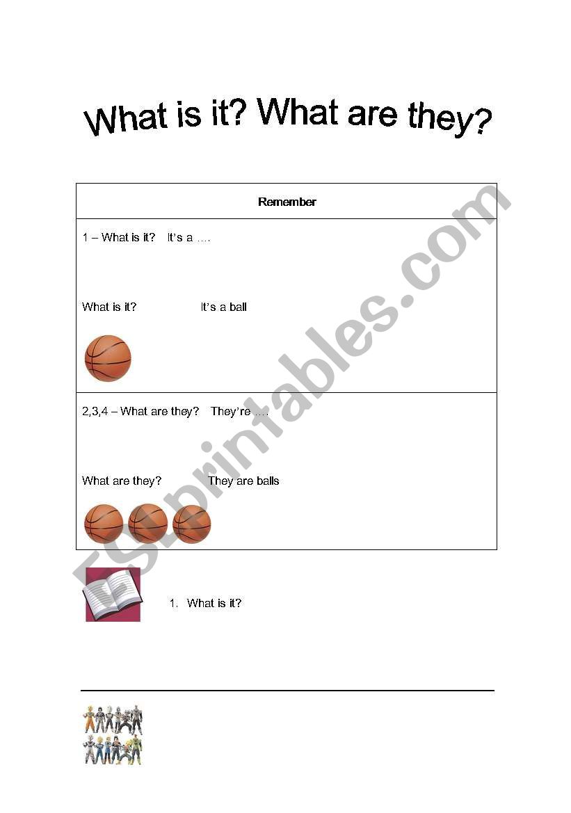 It is/ They are worksheet