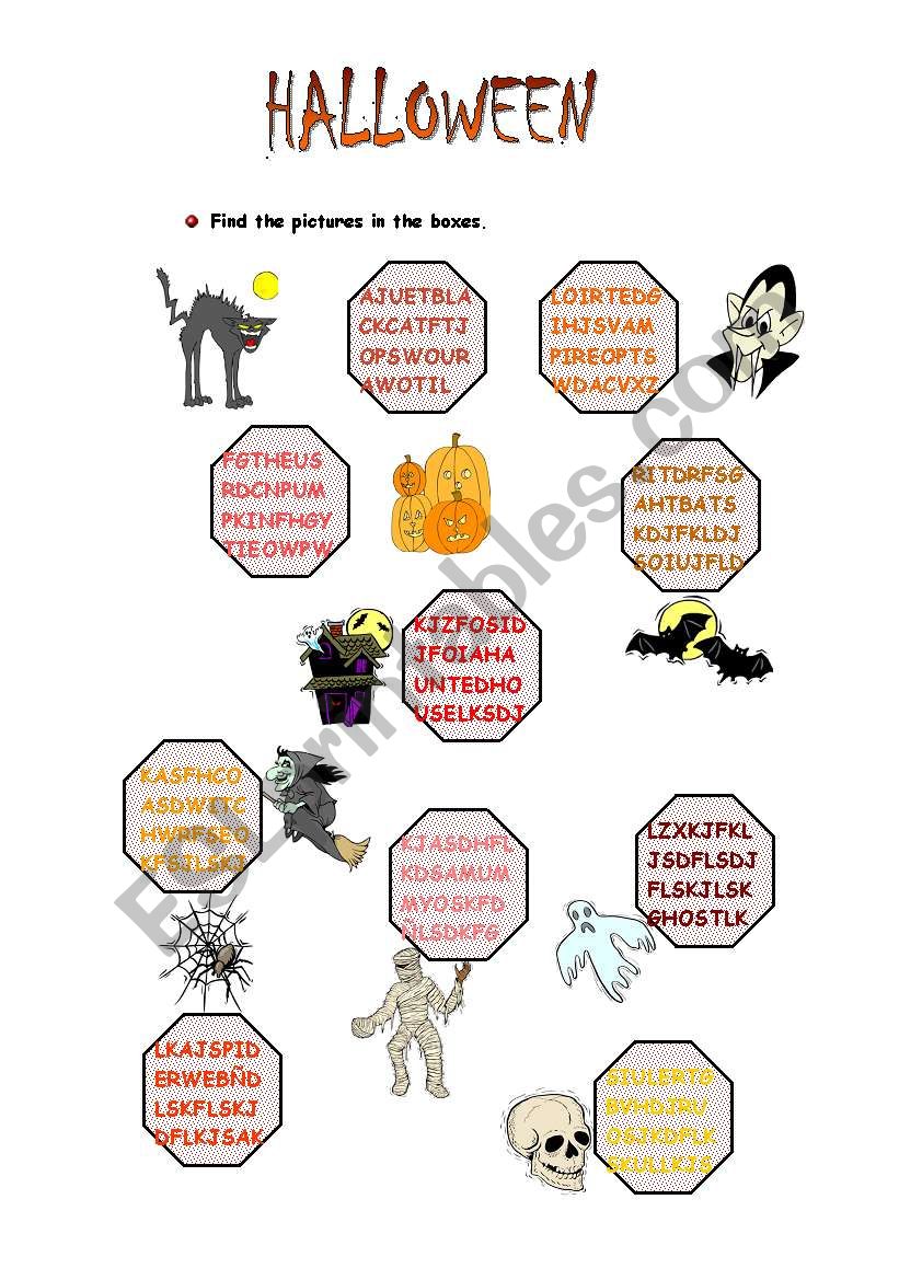 halloween  worksheet