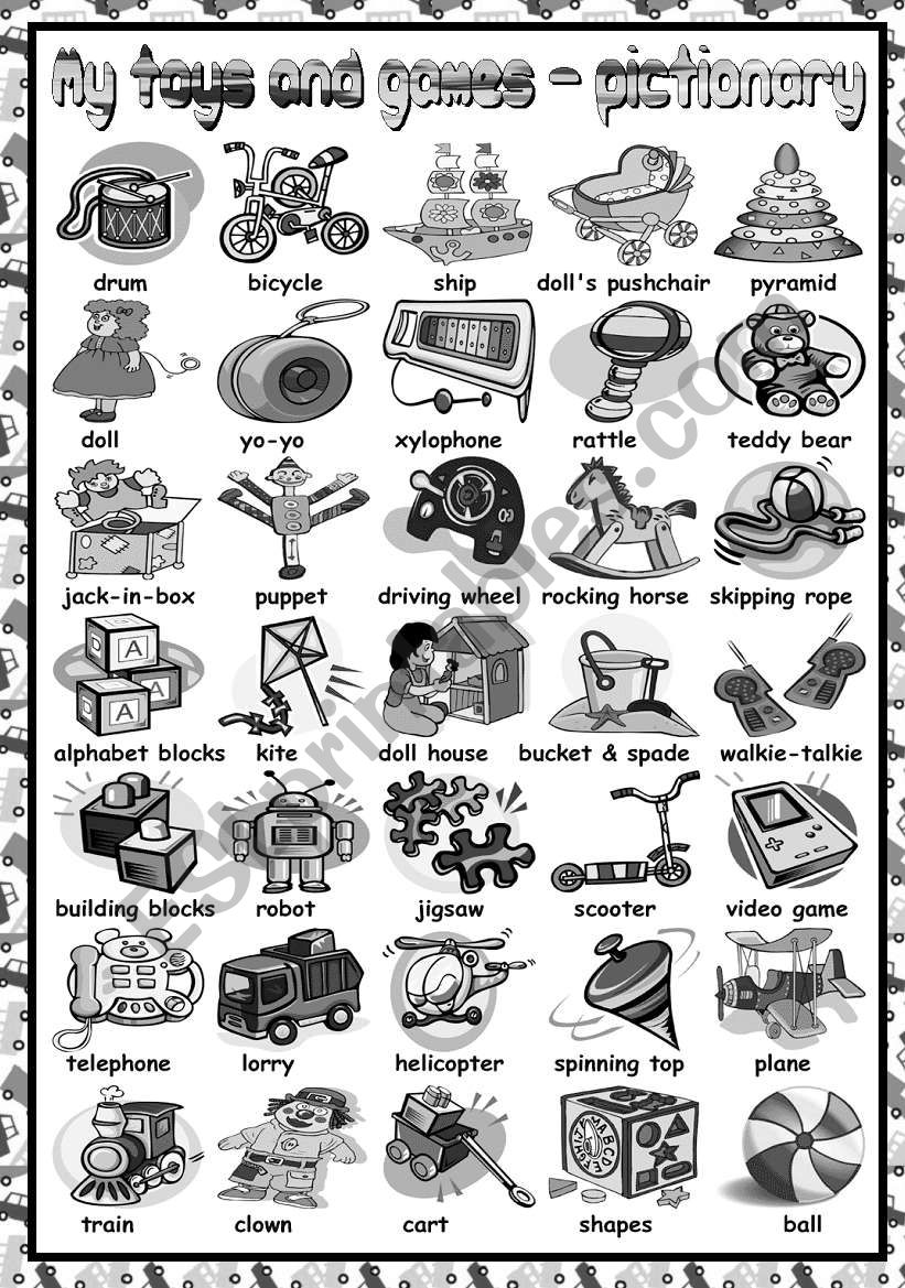 THINGS IN THE HOUSE PICTIONARY - ESL worksheet by Katiana