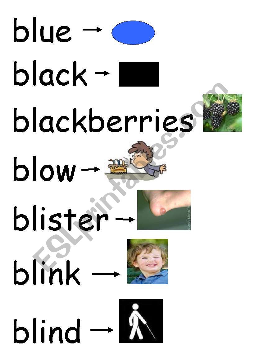 Blends worksheet