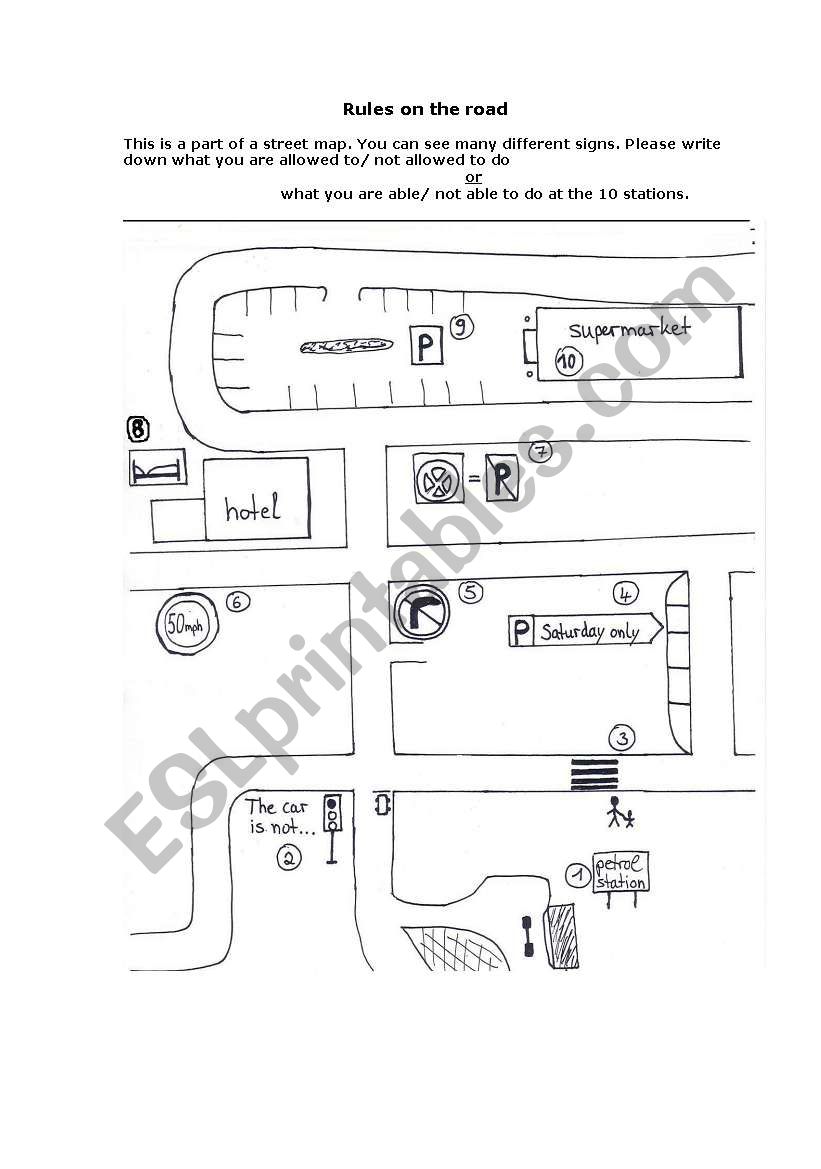 Road Map Worksheet