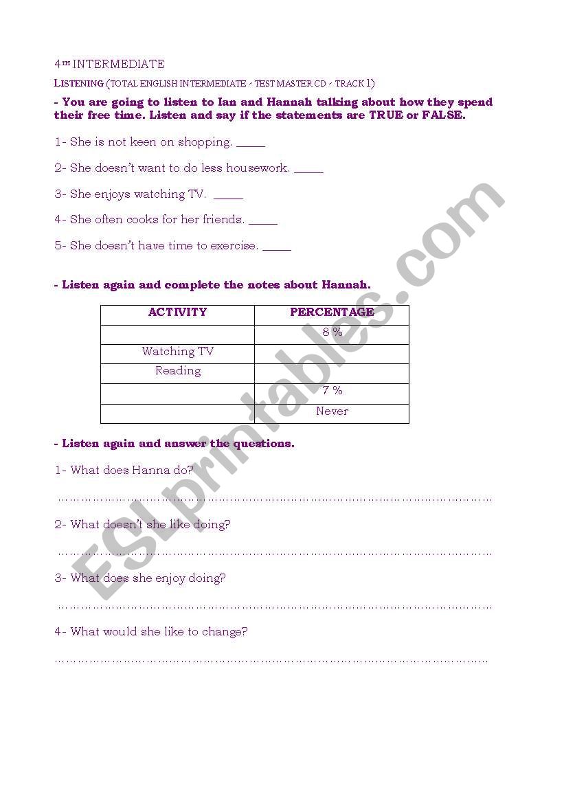 english-worksheets-pre-intermediate-listening