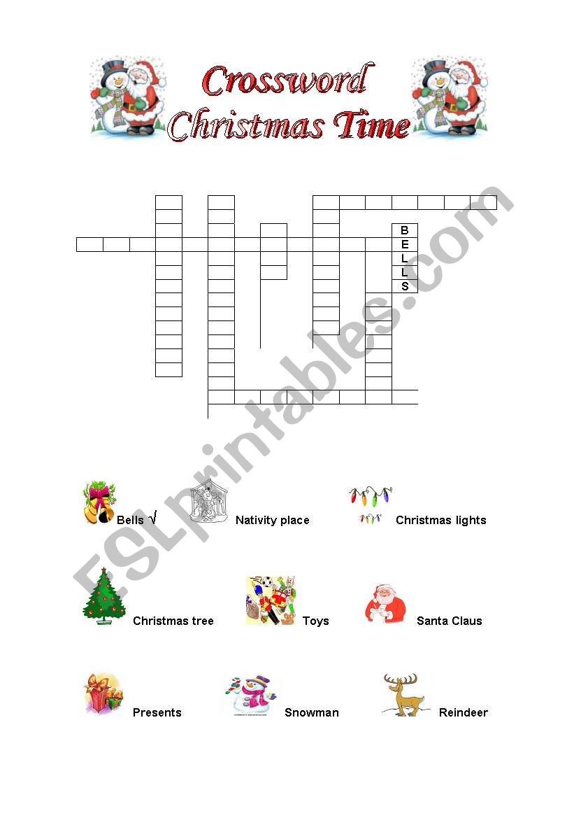 Christmas Crossword worksheet