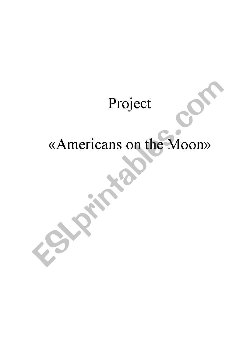 Americans on the Moon worksheet