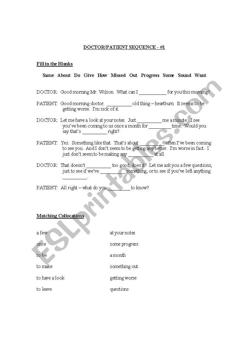 Medical English - Collocations