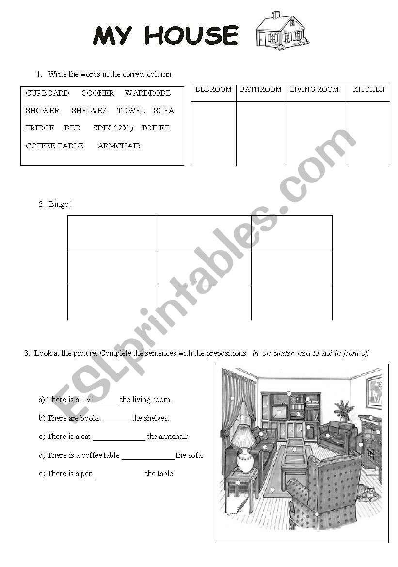 Furniture worksheet