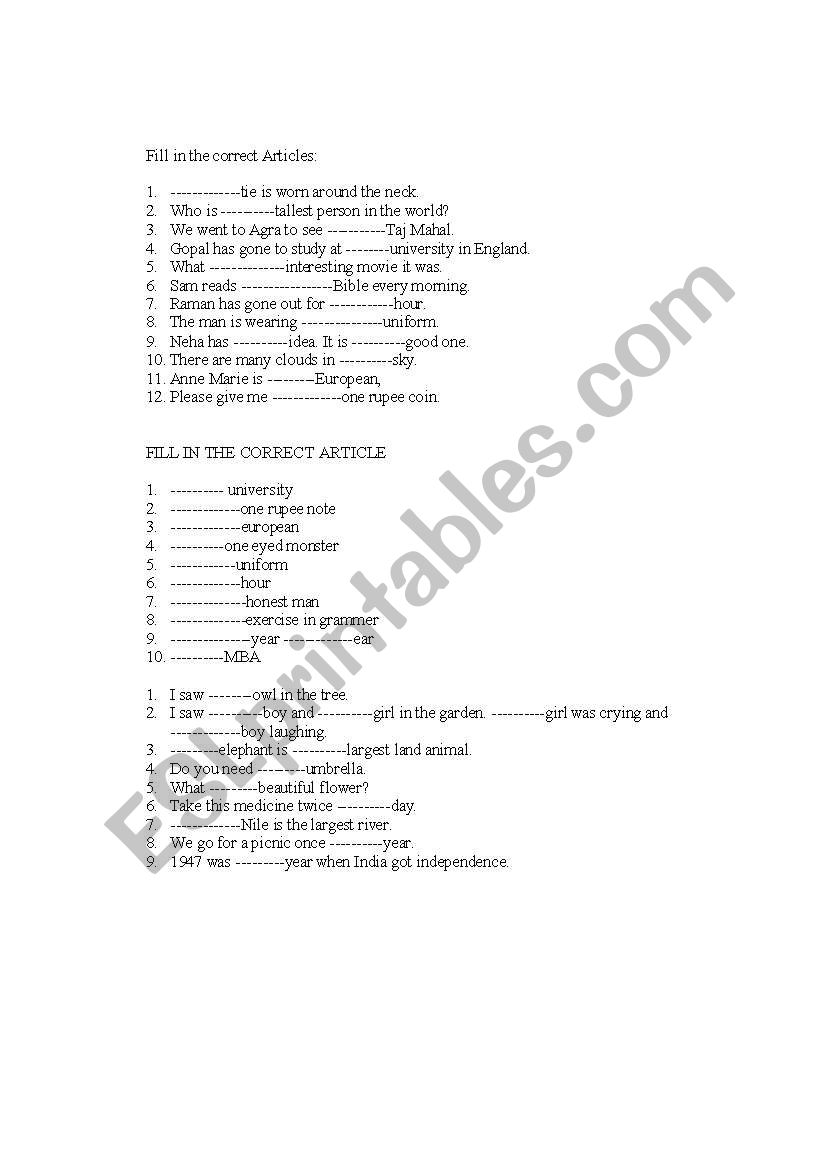 ARTTCES worksheet