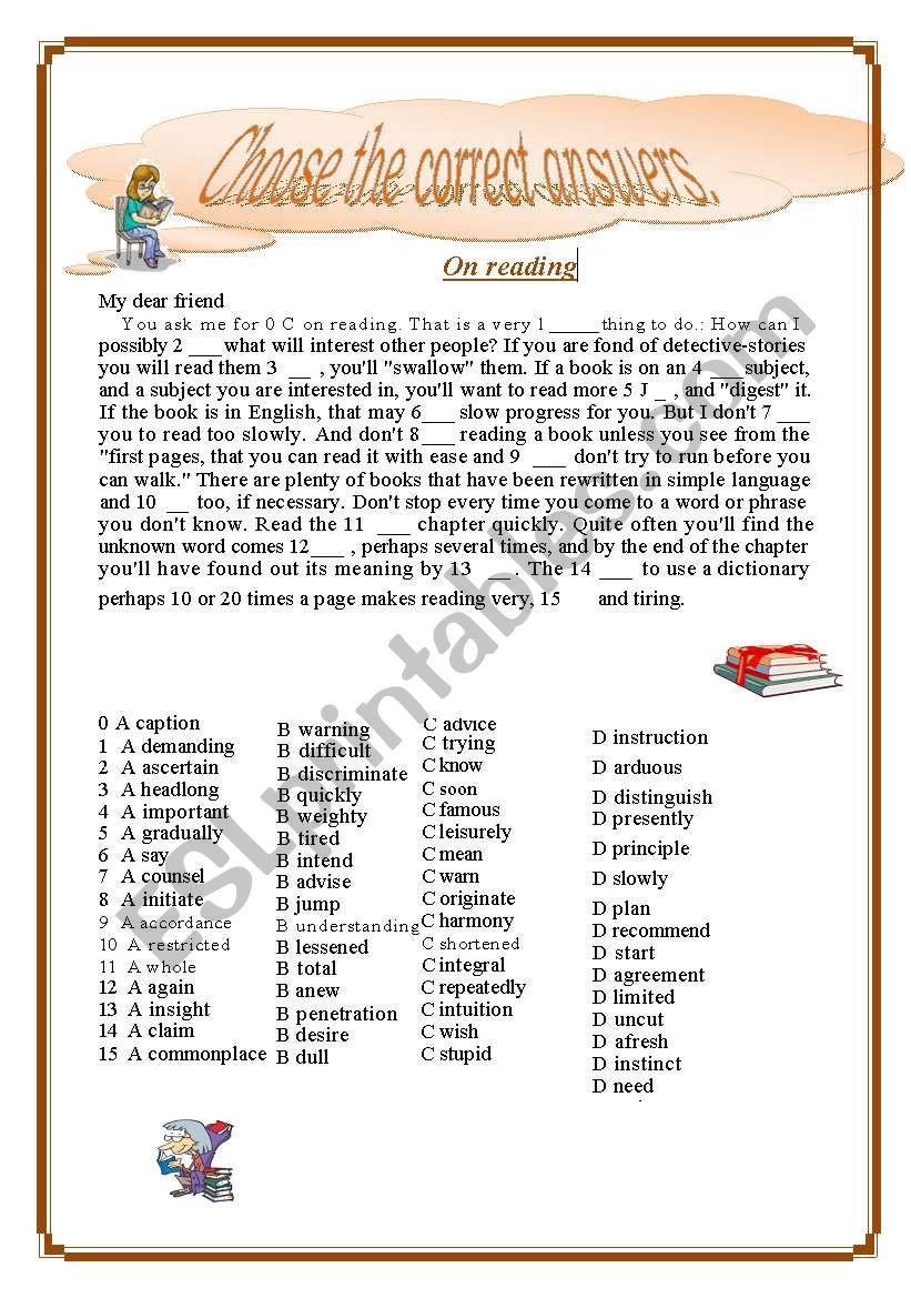 Choose The Right Word Drill Use Of English Esl Worksheet By Janebabaeva 