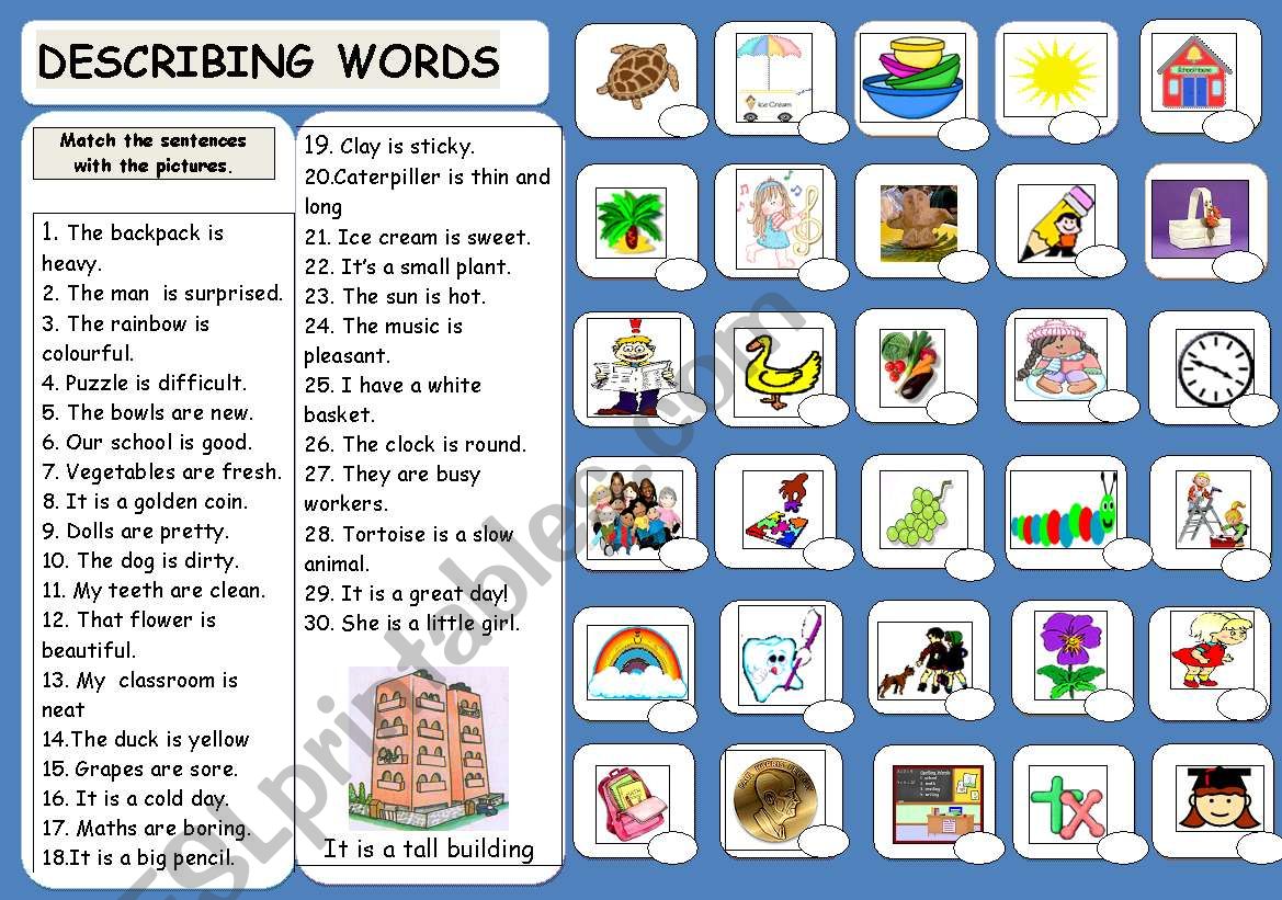 Describing Words For Kids