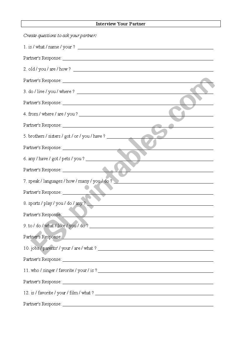 First Class worksheet