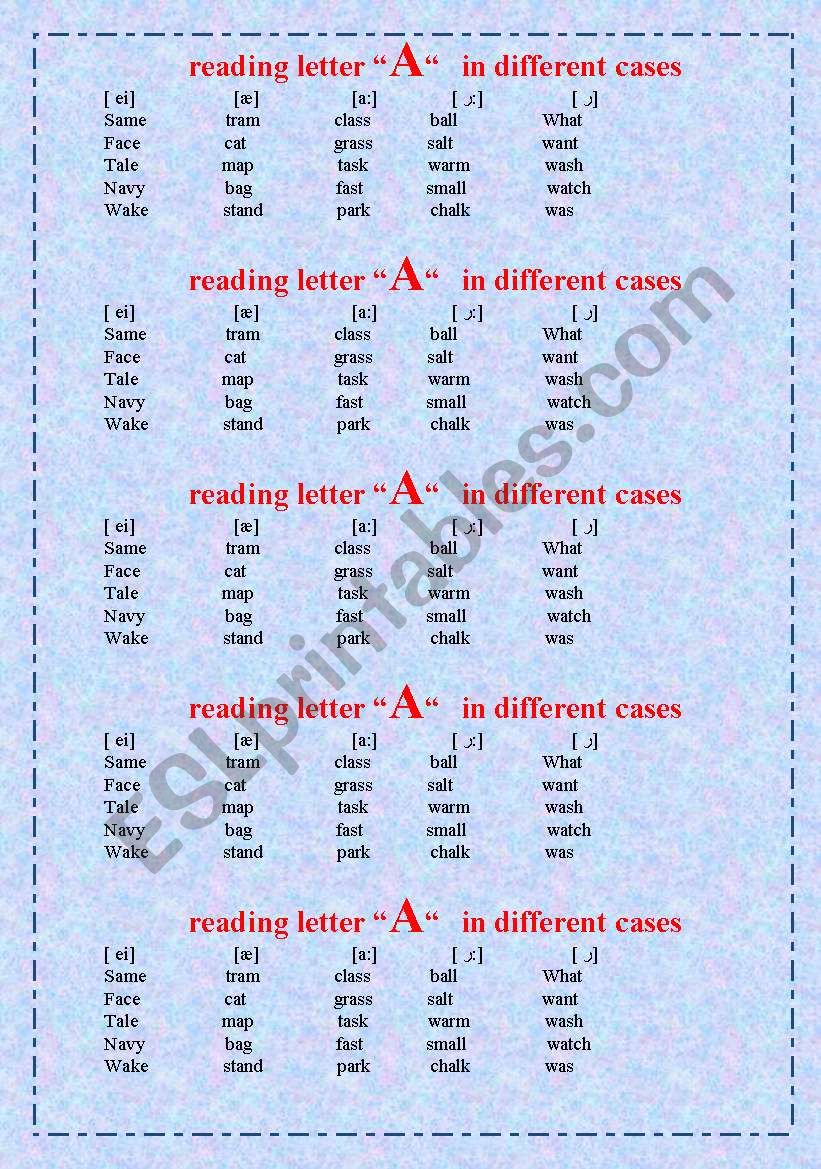 Letter A  worksheet