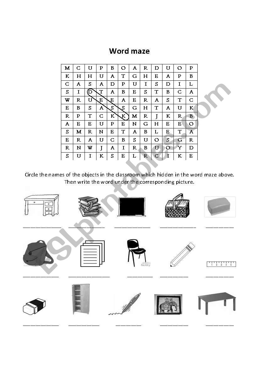 Classroom worksheet